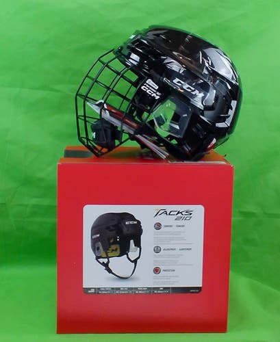 Large Senior CCM 210 Combo Helmet (New) - Black