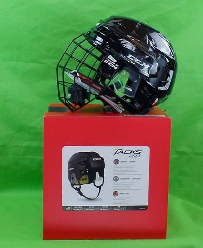 Small Senior CCM 210 Combo Helmet (New) - Black