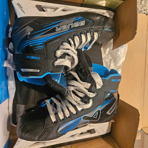 Bauer GSX Hockey Goalie Skates Regular Width Size 7 w/ LS Pluse Ti & LS1 blade sets (Used)