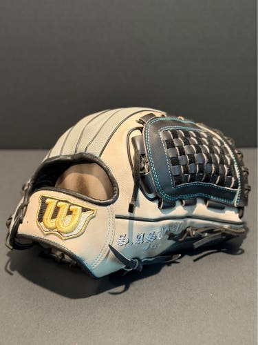 Rare Japanese Custom Wilson Staff 86 model teddy RH Infield Baseball Glove 11.5" (Used)