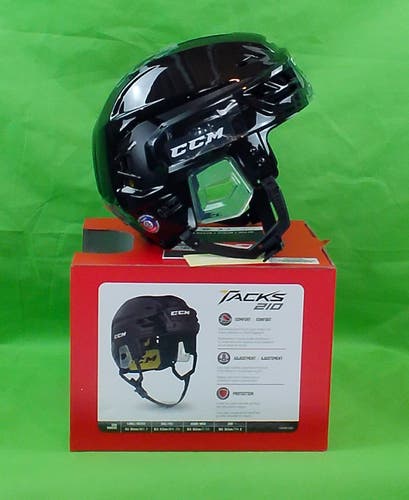 Small Senior CCM Tacks 210 Helmet (New) - Black