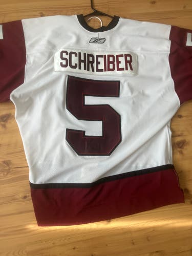 Union College Hockey #5 Schreiber Game Worn / Team Issued Reebok Jersey NCAA ECAC
