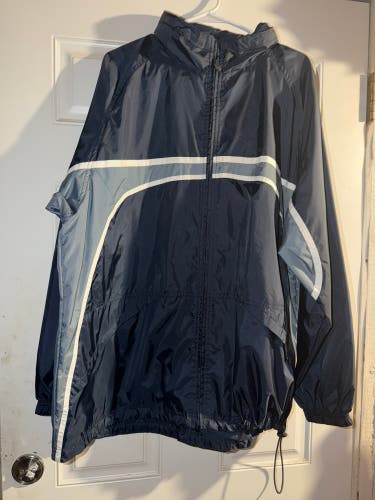 Tek Gear Jacket Men’s Size Large Zip Up Used Pre Owned No Hood Collared Athletic
