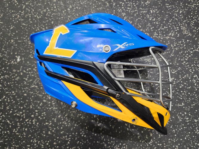 Used Cascade XRS Lacrosse Helmet Royal Blue And Gold One Size 11849-S000039753