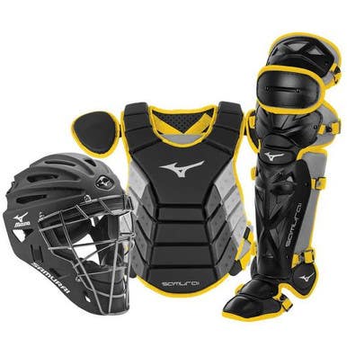 New Mizuno 15" Samurai Catcher's Kit Black Gold 11472-miz9091bg