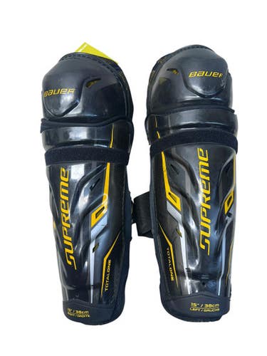 Used Bauer Supreme Mx3 Senior Shin Guards Black 15" 11835-s000208660