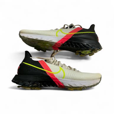 Used Nike Mens Golf Shoes White Black Red Senior 10 11873-s000222099