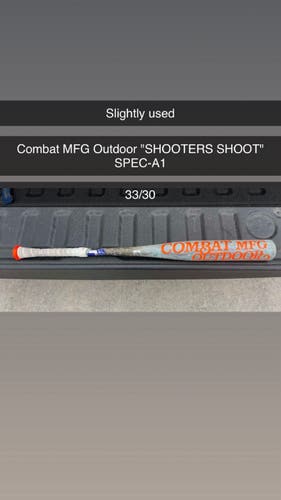 2026 Combat MFG Spec A1 Alloy BBCOR Certified Bat (-3) 30 oz 33" (Used)