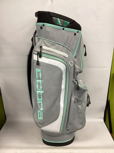 Used Cobra 14 Slot Womens Cart Bag Womens Cart Bag Silver 11851-s000047293