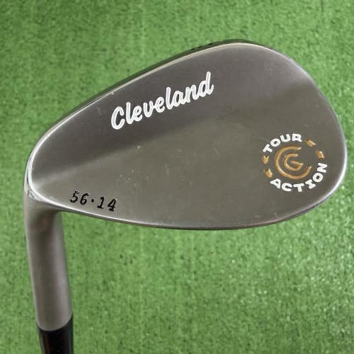 Cleveland Tour Action Gunmetal Sand Wedge 56 14 Traction Steel Left Handed