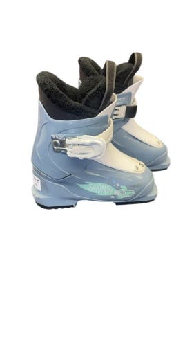 Salomon Kids Ski Boots T1 Light Blue Used Size 17.5