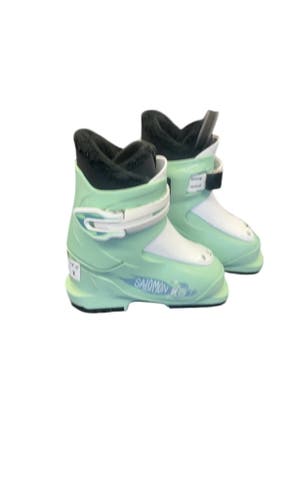 Salomon Junior Ski Boots Mint Green Used Size 15.5
