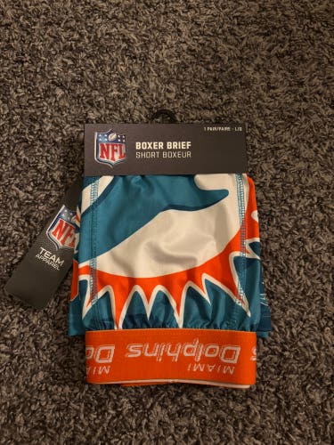 NEW NFL Miami Dolphins Boxer Briefs Men’s Large (With Tags)