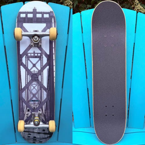 SF Skate Club Oakland Bay Bridge Complete Skateboard 7.75” Vintage Orion Trucks