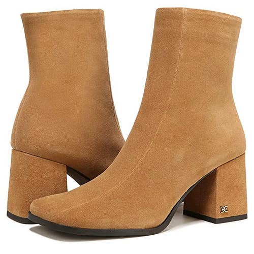 Sam Edelman Mayla Boots Womens US 6.5 Sandstone Square Toe Ankle Bootie JOBB1202