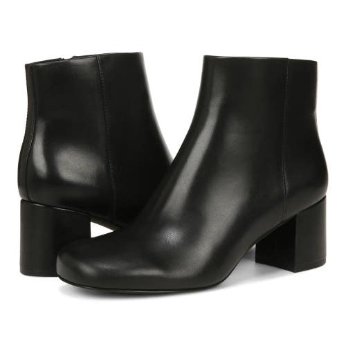 Vionic Sibley Boots Women's US 10 Black Leather Side Zip Ankle Bootie JOBB1006