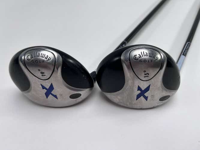 LEFTY Callaway X 3 & 5 Fairway Wood Set 15* 19* Fujikura 60g Regular LH
