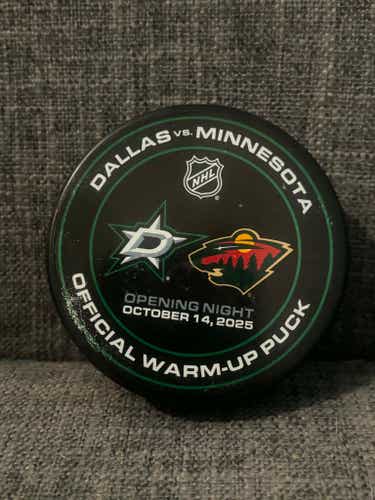 Dallas Stars vs Minnesota Wild October 14, 2025 Opening Night Warm Up Puck