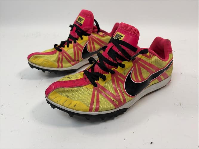 Nike Jana Star XC Cross Country Spikes, Yellow/Pink, Size 8