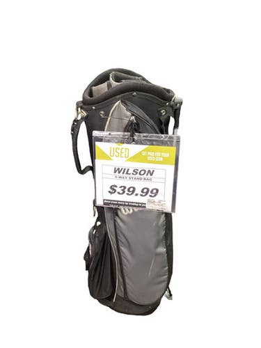 Used Wilson 6 Way Stand Bag Mens Stand Bag Black 11347-s000270095