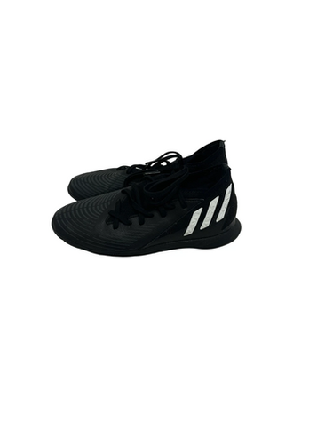 Used Adidas Predator Jr 3 Black Soccer Indoor Shoes 11692-s000141331