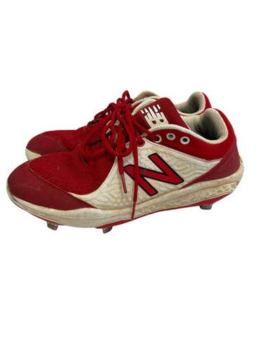 Used New Balance 3000 Metal Mens 9 Bb Sb Cleats Red 11692-s000150802