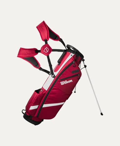 New Wilson Qs Rd Wh Bk Golf Stand Bag 11692-wilwg4004107