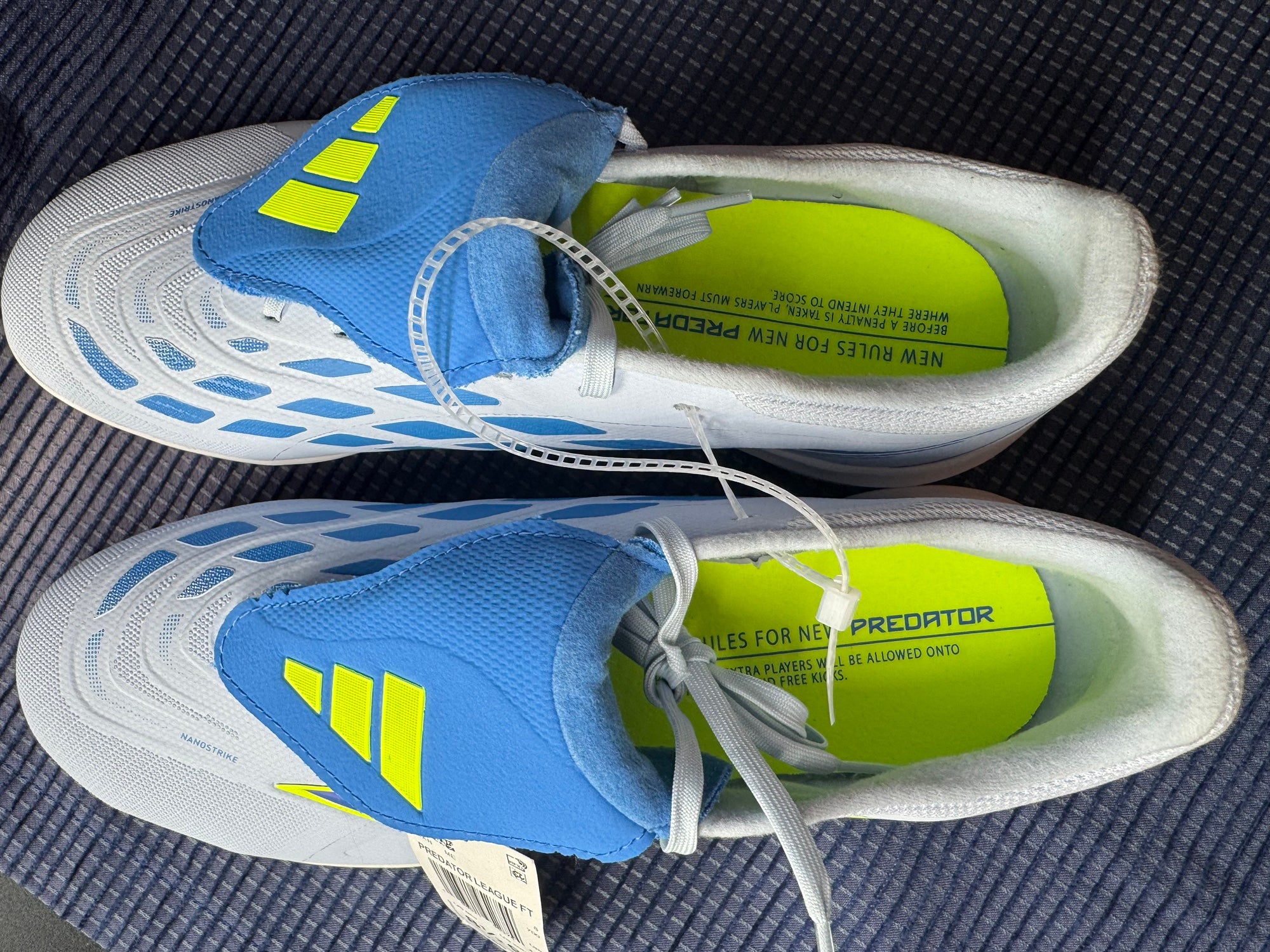 Adidas Predator League FT TF Soccer Cleats Blue Purple JR7874 Mens Size 10 NEW adidas Predator League FT FG Soccer Cleats (Blue/Solar Yellow) main image 3