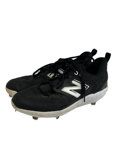 Used New Balance 3000 Metal Spikes Mens 10.5 Baseball Cleats Black And White 11692-s000148758