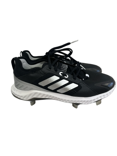 Used Adidas Pure Hustle Metal Womens 8 Softball Cleats Black 11692-s000142583
