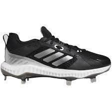 New Adidas Pure Hustle Womens 8 Black And White Metal Softball Cleats 11692-s000143350
