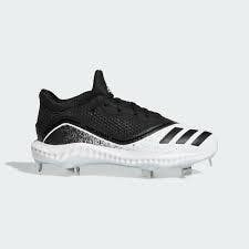 New Adidas Icon V Bounce Mens 7 Black And White Metal Baseball Cleats 11692-s000143381