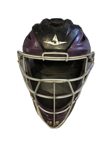 Used All-star Mvp2410-1 Catchers Helmet W Mask Black One Size 11730-s000065438