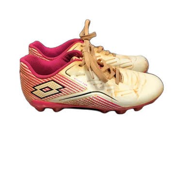Used Lotto Roma 700 Soccer Cleats White Youth 13.0 11730-s000066856