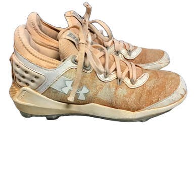 Used Under Armour Men's Harper 8 Elite Tpu Baseball Cleats White Senior 7 11730-s000069460