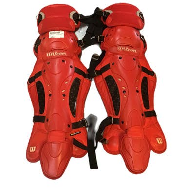 Used Wilson Wilson Promotion Catchers Leg Guards Red Adult 11730-s000071787