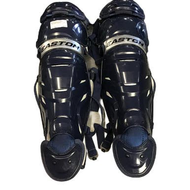 Used Easton Elite X Catcher's Leg Guards Navy Blue Adult 11730-s000069542
