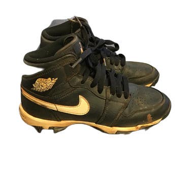 Used Jordan 1 Football Cleats Black Youth 03.5 11730-s000069839