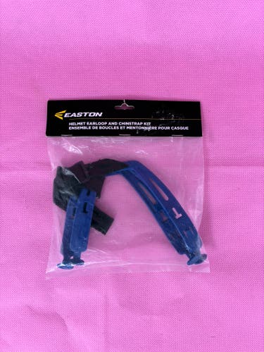 Easton Helmet Blue Earloops and Chinstrap Replacement Kit ADD ON