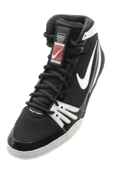 Nike Freek Wrestling Shoes Black White 316403-011 Mens Size 10 High Top Mat Gear Nike Freek Black True White Wrestling Shoe 316403-011 Sz  main image 2