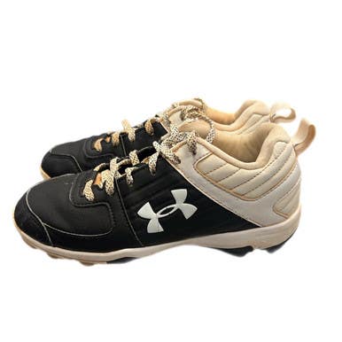 Used Under Armour 3022072-001 Bb Sb Cleats Black Junior 04 11730-s000059835
