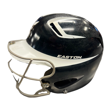 Used Easton 6052168 Batting Helmet W Mask Black And White 6 7 8 - 7 5 8 11730-s000063205