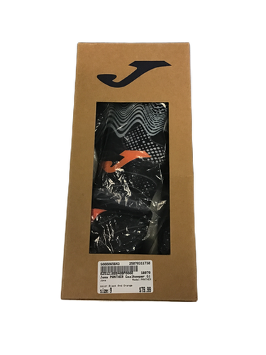 Used Joma Panther Soccer Goalie Gloves Black And Orange 9 11730-s000065643
