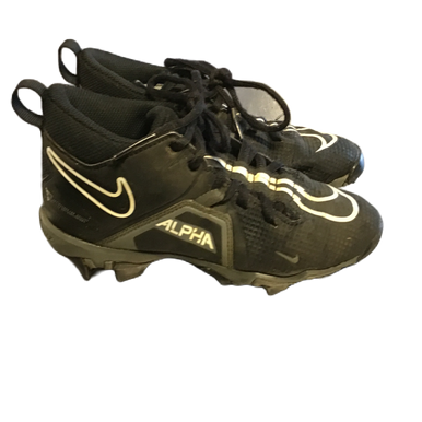Used Nike Alpha Menace 3 Shark Wide Football Cleats Black Junior 01 11730-s000070671