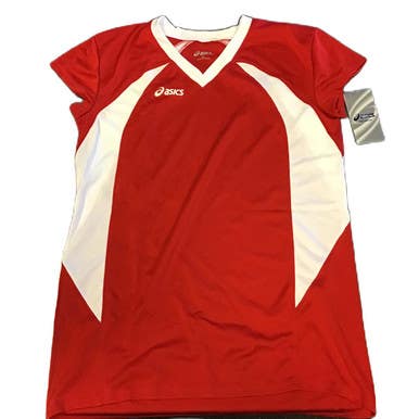 Used Asics Adult Large Volleyball Top Red 11730-s000051599