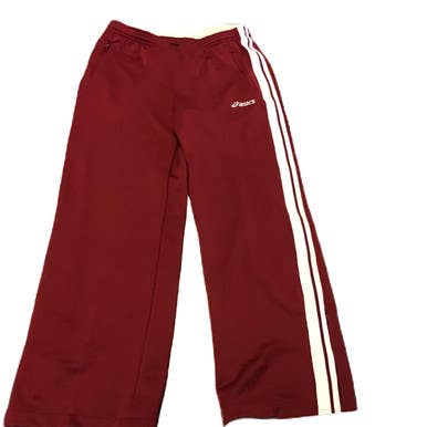 Used Men's Medium Asics Yb860 Athletic Pants Maroon 11730-s000051602