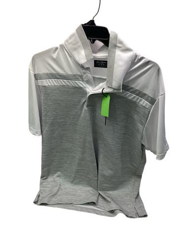 Used Ben Hogan Performance Dri-fit Wht Gry Polo S.s. Golf Shirt M White Xl 11347-s000268775