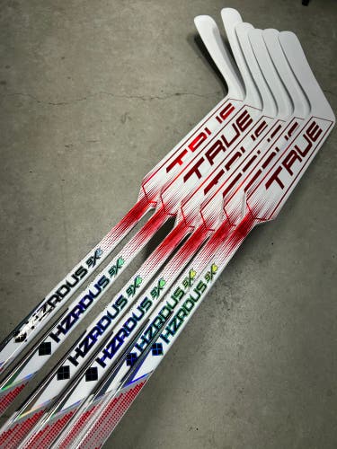 6 PACK - 25” Paddle Senior True 9X4 Hzrdus Goalie Stick Pro Stock