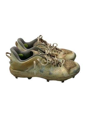 Used Under Armour Charged Metal Cleats Bb Sb Cleats White Senior 10 11347-s000267938