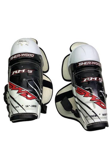 Used Sher-wood Rms Senior Shin Guards Black 14" 11347-s000265663